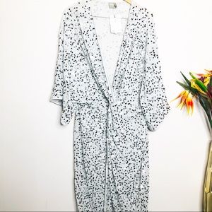 ASOS scatter sequin knot front kimono midi dress